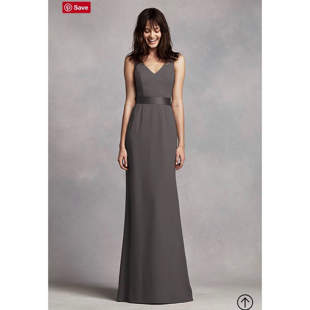Vera Wang Charcoal Bridesmaid Dress